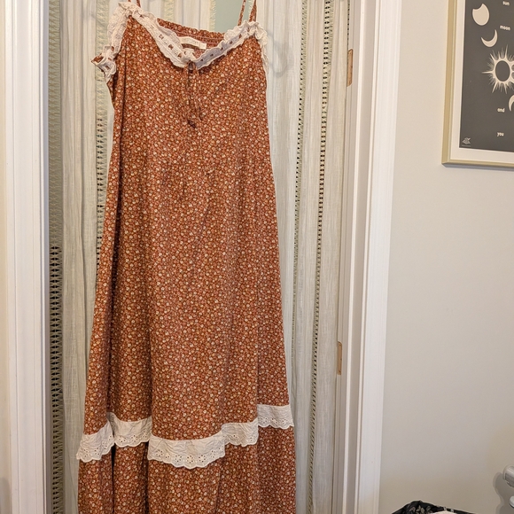 Christy Dawn Dresses & Skirts - Christy Dawn Floral Maxi Dress in Rust and White